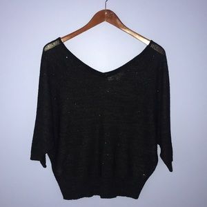 Loft double V-neck sequined sweater